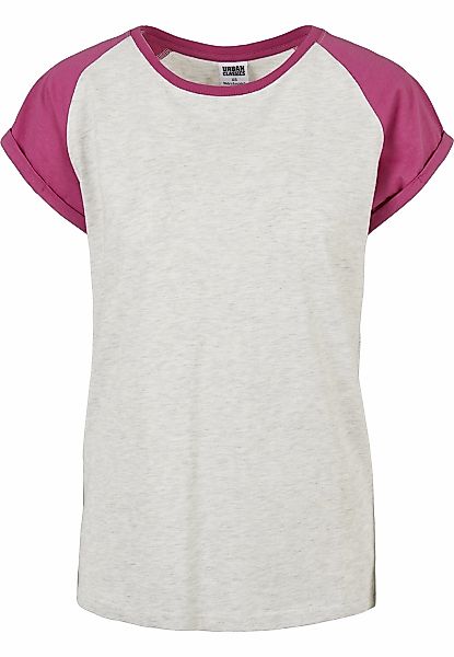 URBAN CLASSICS Kurzarmshirt "Urban Classics Damen Ladies Contrast Raglan Te günstig online kaufen