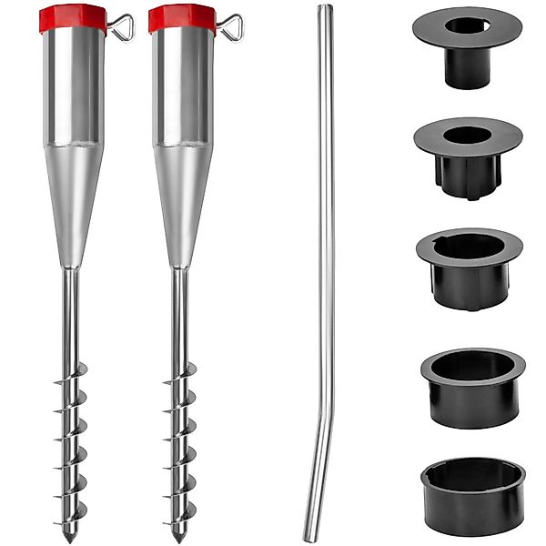 Kamelio Bodenhülse 2xMetall Sonnenschirmständer Ø25-55mm Schirmständer günstig online kaufen