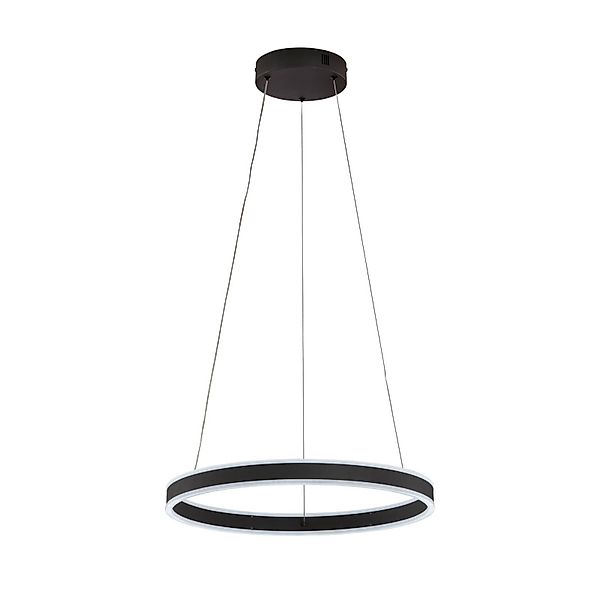 LED-Hängeleuchte Sirko, Ø 50 cm, sandschwarz, Metall, CCT günstig online kaufen