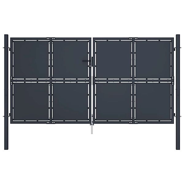 vidaXL Gartentor Stahl 300 x 175 cm Anthrazit 144527 günstig online kaufen