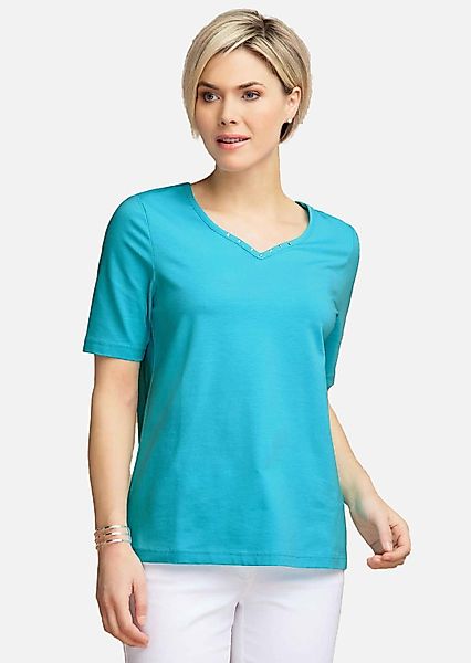 GOLDNER T-Shirt T-Shirt mit charmantem Ausschnitt günstig online kaufen