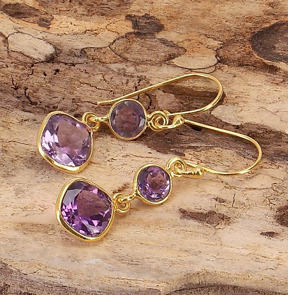 Guru-Shop Paar Ohrhänger Vergoldete Boho Ohrringe günstig online kaufen