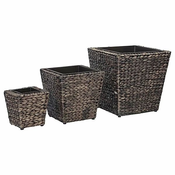 vidaXL Garten-Hochbeete 3-Tlg Wasserhyazinthe Braun 660488 günstig online kaufen