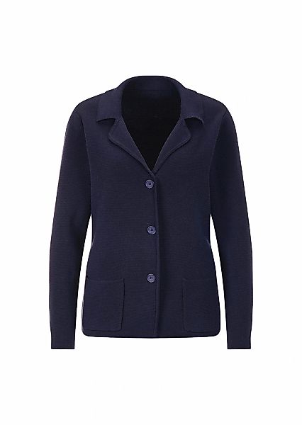 GOLDNER Jackenblazer "Kurzgröße Milano-Ripp-Blazer mit Reverskragen" figurs günstig online kaufen