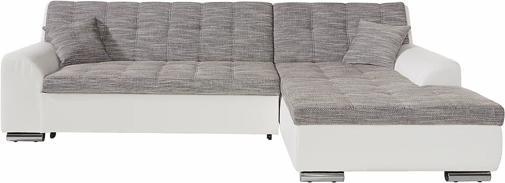 DOMO collection Ecksofa Treviso, wahlweise mit Bettfunktion, incl. Zierkiss günstig online kaufen