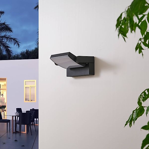 Lindby LED-Außenwandlampe Sherin, anthrazit, schwenkbar günstig online kaufen