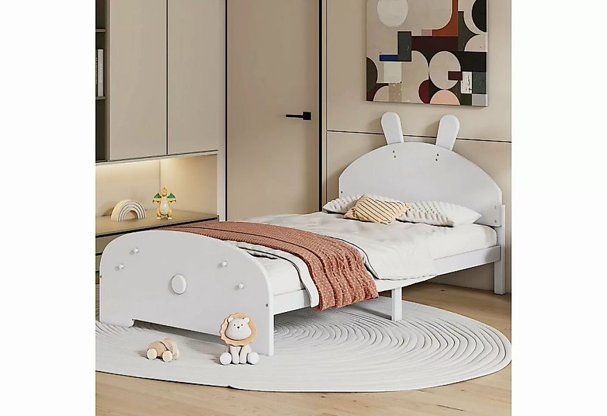 HAUSS SPLOE Kinderbett 90*200cm mit Kopfteil in Hasenform Holzbett aus Kief günstig online kaufen