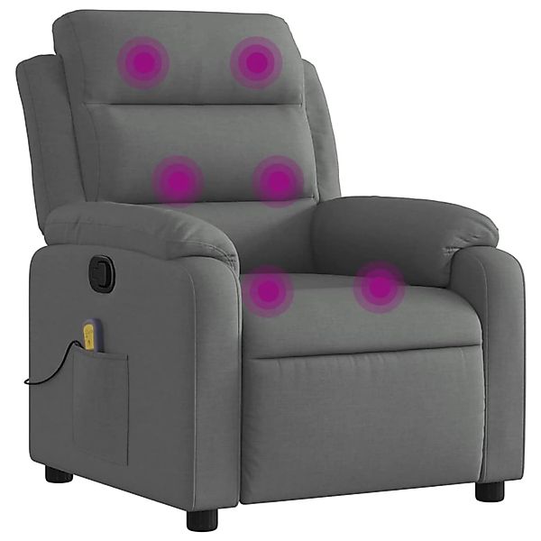 vidaXL Sessel Massagesessel Dunkelgrau Stoff (1-St) günstig online kaufen