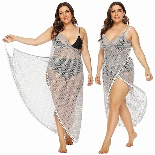 AUKUU Strandkleid Ein Stück Großgröße Badeanzug Abdeckungskleid Damenbeklei günstig online kaufen