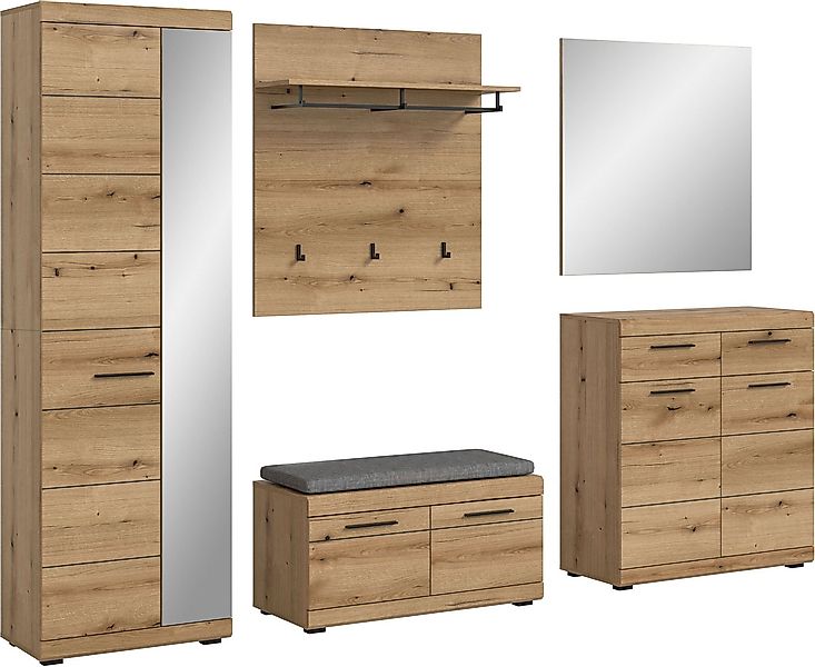 Home affaire Garderoben-Set SIENA, Breite 272 cm, 6-tlg., individuell stell günstig online kaufen