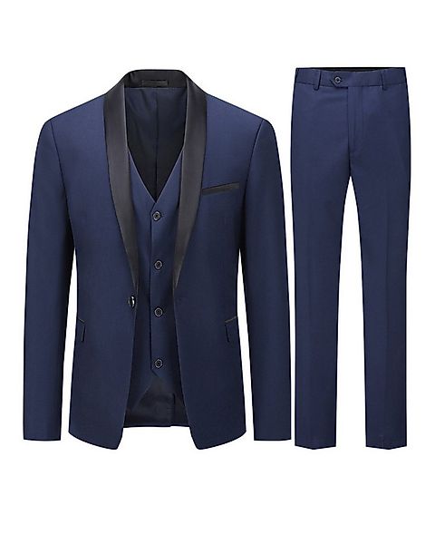 Allthemen Anzug (3 tlg) Herren Slim Fit Hochzeitanzug Komplett Set elegante günstig online kaufen
