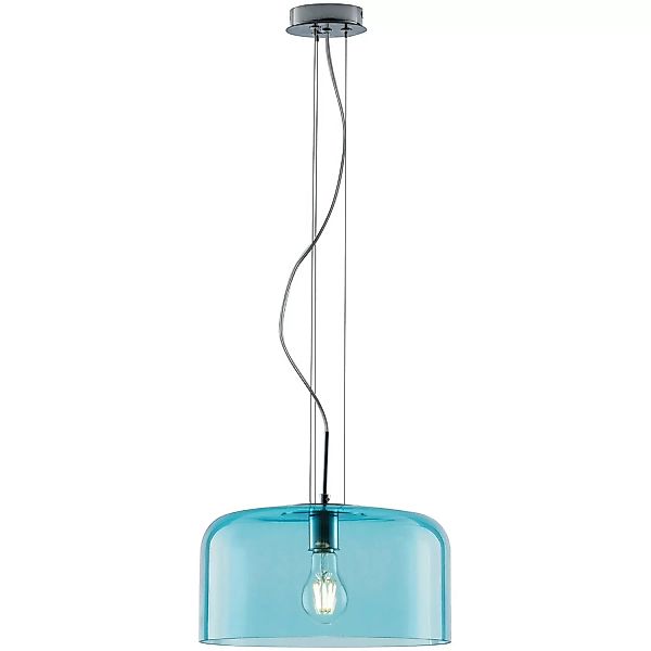 Luce Design Pendelleuchte Gibus 1-flammig Blau Ø 35 cm günstig online kaufen