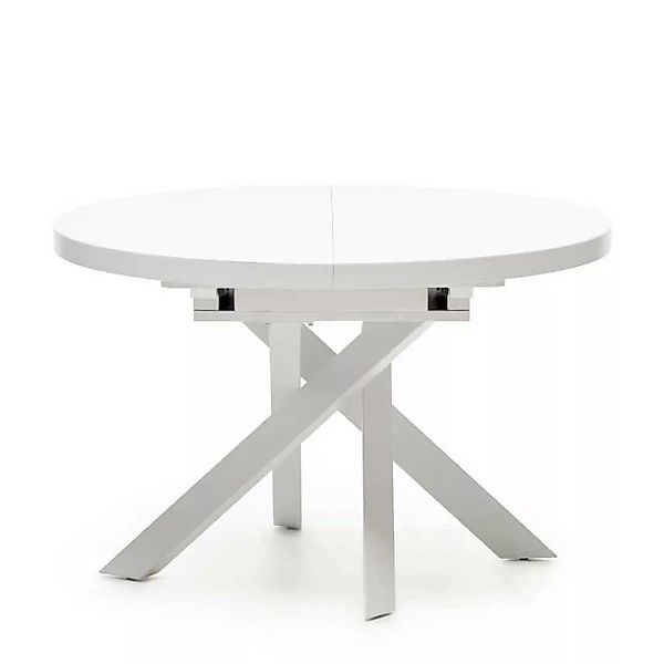 Tisch Esszimmer in Weiß Metall Mikado Fußgestell günstig online kaufen