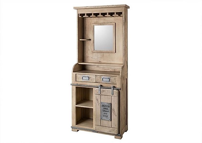 Massivmoebel24 Barschrank #341 (Bar Mango 75x35x170 whitewash lackiert RAIL günstig online kaufen