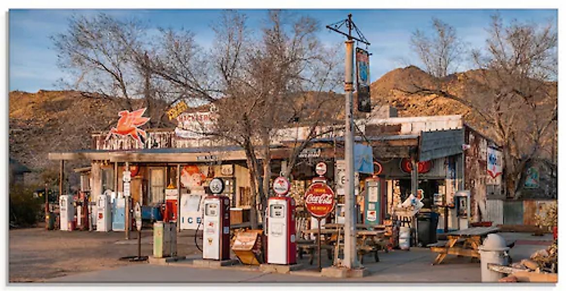 Artland Glasbild "Tankstelle an der Route 66 in Arizona", Gebäude, (1 St.), günstig online kaufen