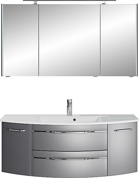 Saphir Badmöbel-Set »Serie 7045 2-teilig Mineralmarmor-Waschtisch mit LED-S günstig online kaufen