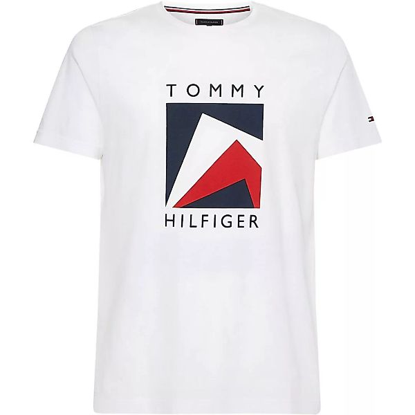 Tommy Hilfiger – Corp Apex – T-Shirt in Weiß mit Logoprint günstig online kaufen