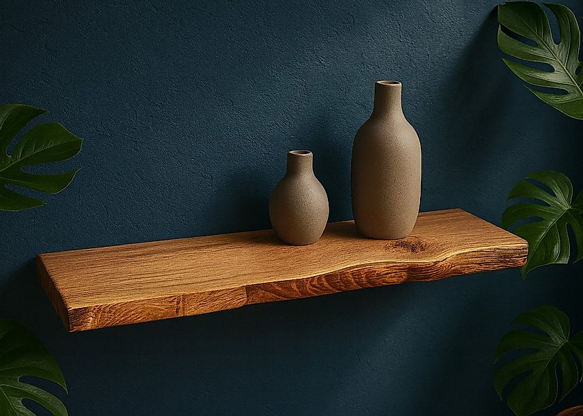 Living Oak Wandregal No. 03 - schwebendes Wandregal Regalbrett Holz Eiche m günstig online kaufen