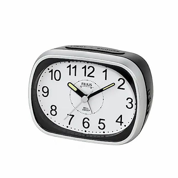 FILIUS zeitdesign Quarzwecker, Schlafzimmer, Leuchtzeiger, schleichende Sek günstig online kaufen