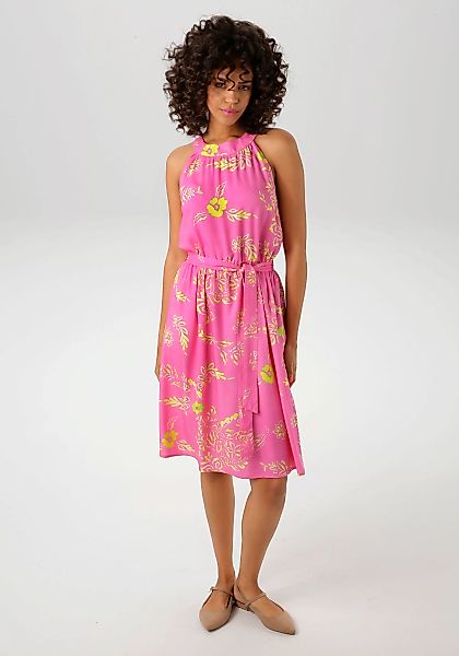 Aniston CASUAL Sommerkleid, mit farbenfrohen, grafischen Blumendruck günstig online kaufen