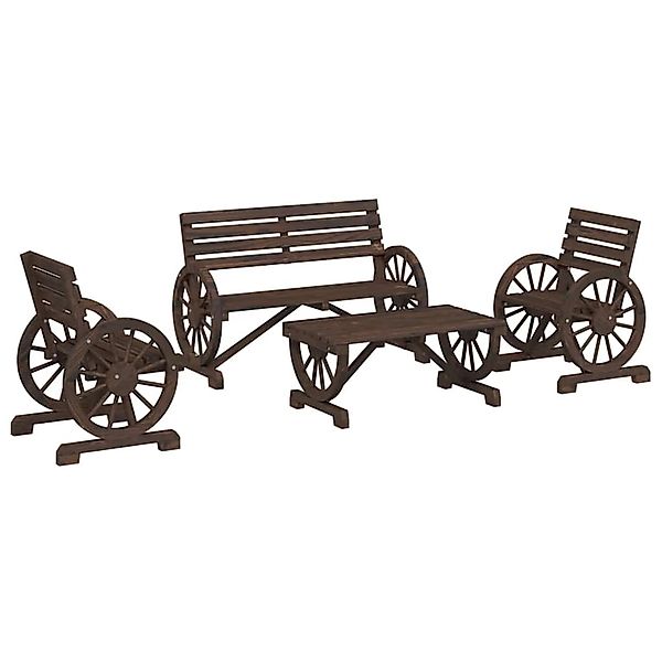 vidaXL 4-Tlg Garten-Lounge-Set Massivholz Tanne 3207132 günstig online kaufen
