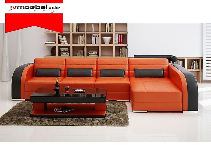 JVmoebel Ecksofa Big Couch Sofa Wohnlandschaft Polster Eck Leder Sofa Garni günstig online kaufen