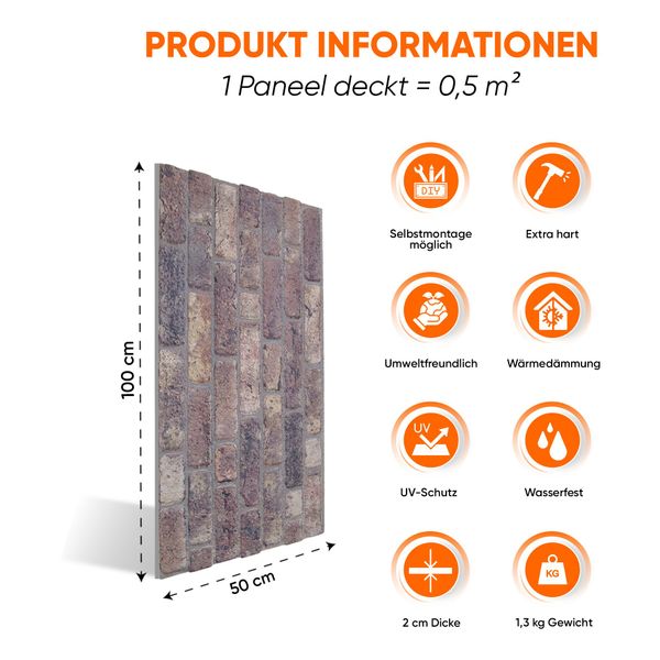IZODEKOR 3D Wandpaneel IZODEKOR Wandverkleidung Steinoptik günstig online kaufen