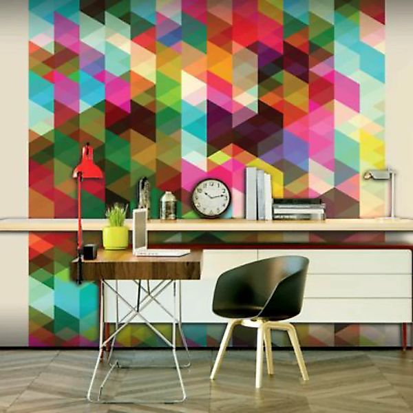 artgeist Fototapete Colourful Geometry mehrfarbig Gr. 300 x 231 günstig online kaufen
