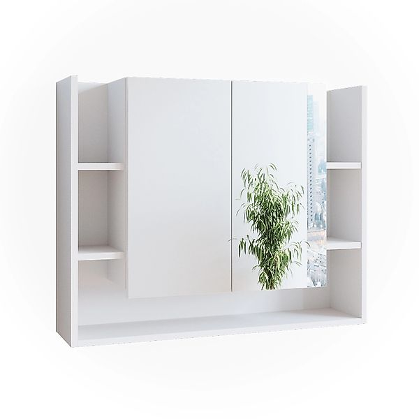 Vicco Badspiegelschrank Elira Weiß 80 x 64 cm günstig online kaufen