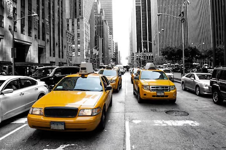 Papermoon Fototapete »New York taxis Schwarz & Weiß« günstig online kaufen