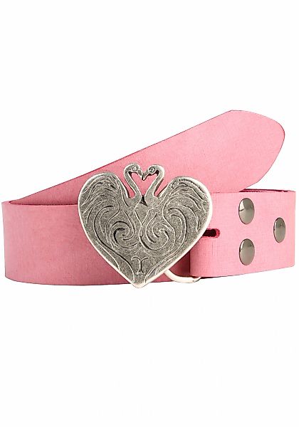 Rettungsring Gürtel Ledergürtel Schließe "Flamingoherz Geschlosen Silber mi günstig online kaufen