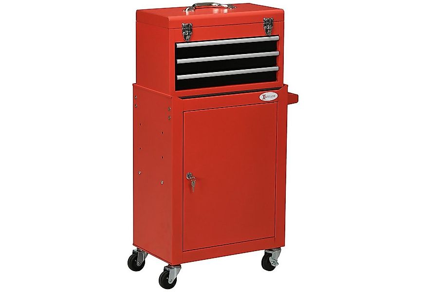 Durhand Werkzeugwagen Abschließbarer Werkzeugkasten mit Griff, max. Traglas günstig online kaufen