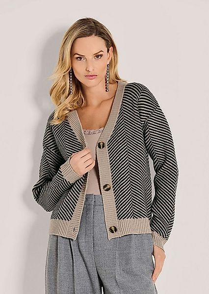 MADELEINE Strickjacke Cardigan aus Schurwolle mit V-Ausschnitt Strickjacke günstig online kaufen