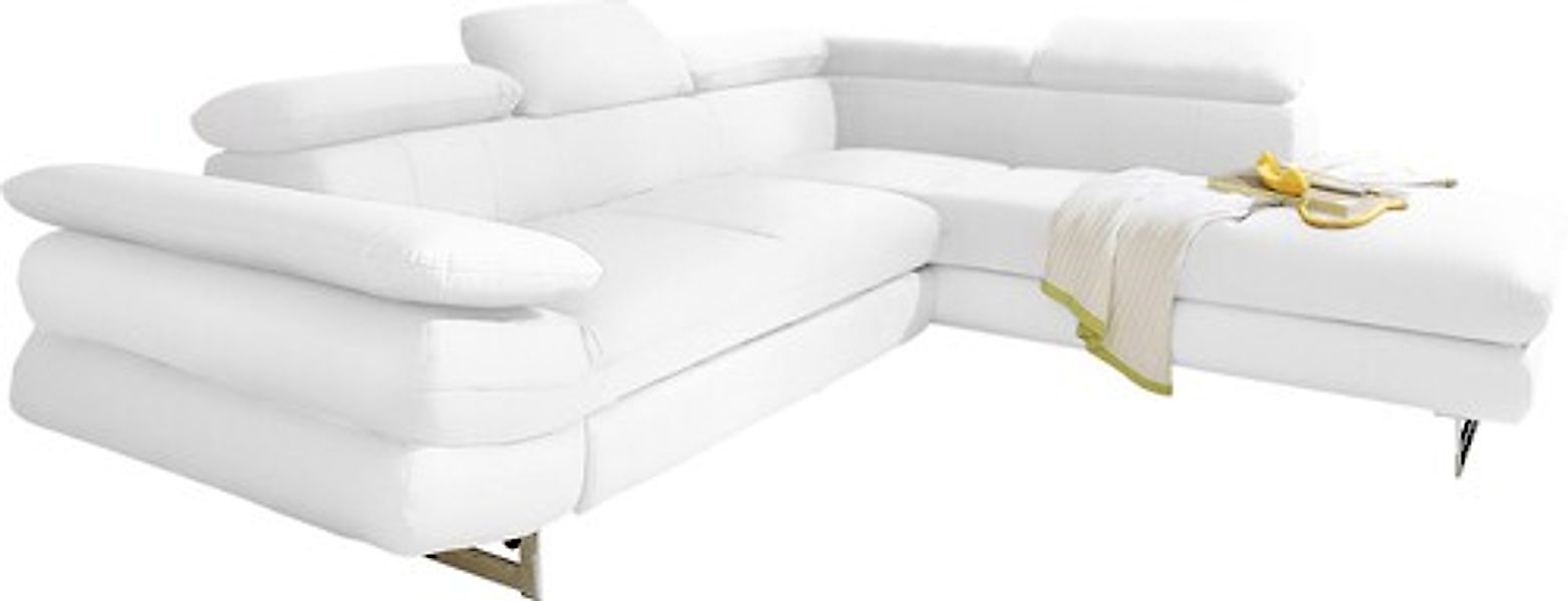 INOSIGN Ecksofa »Solution L-Form«, mit Arm- & Kopfteilverstellung, wahlweis günstig online kaufen