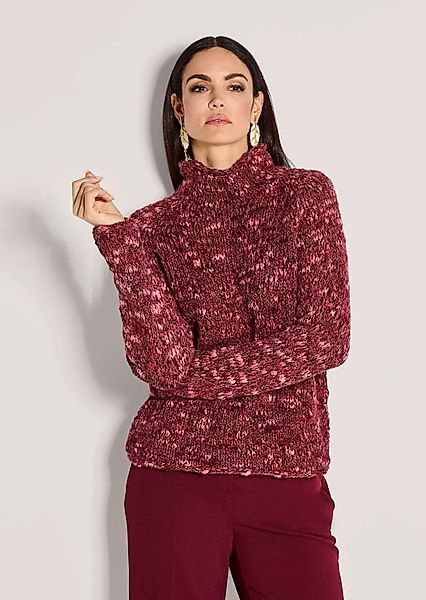 MADELEINE Strickpullover Eleganter Grobstrickpullover mit Stehkragen günstig online kaufen