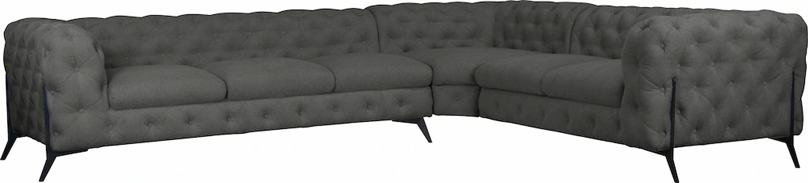 Home affaire Chesterfield-Sofa "Amaury L-Form" großes Ecksofa, Chesterfield günstig online kaufen