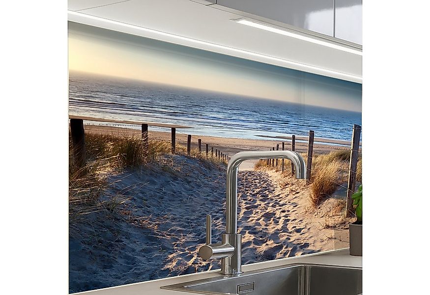 KitchenYeah Küchenrückwand selbstklebend Sand - Strand - Düne - Meer - Somm günstig online kaufen