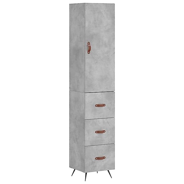vidaXL Highboard Betongrau 34,5x34x180 cm Holzwerkstoff 3198829 günstig online kaufen