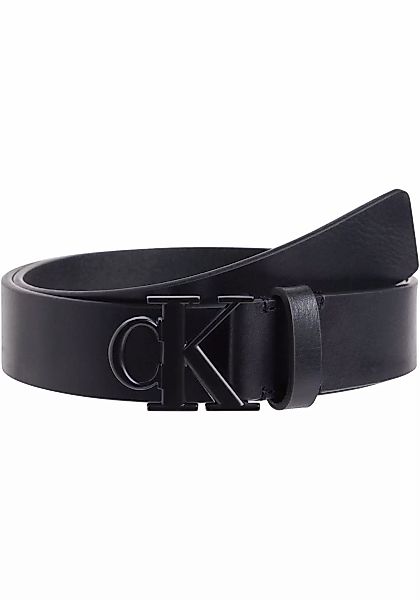 Calvin Klein Jeans Ledergürtel "ROUND MONO PLAQUE LTHR BELT 35MM", mit CK-L günstig online kaufen