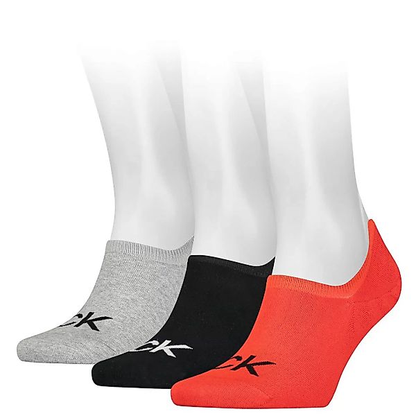 Calvin Klein Footie High Cut Logo Socken 3 Paare One Size Red Combo günstig online kaufen