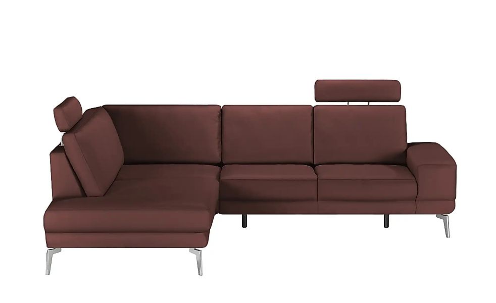 meinSofa Ecksofa aus Leder Dana ¦ rot ¦ Maße (cm): B: 269 H: 86 T: 222 Pols günstig online kaufen