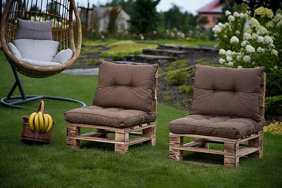 sunnypillow Stuhlkissen Gartenkissen für Gartenmöbel Rattanmöbel, Outdoor / günstig online kaufen