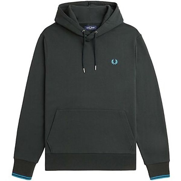 Fred Perry Hoodie Logo Night Green - Größe M günstig online kaufen