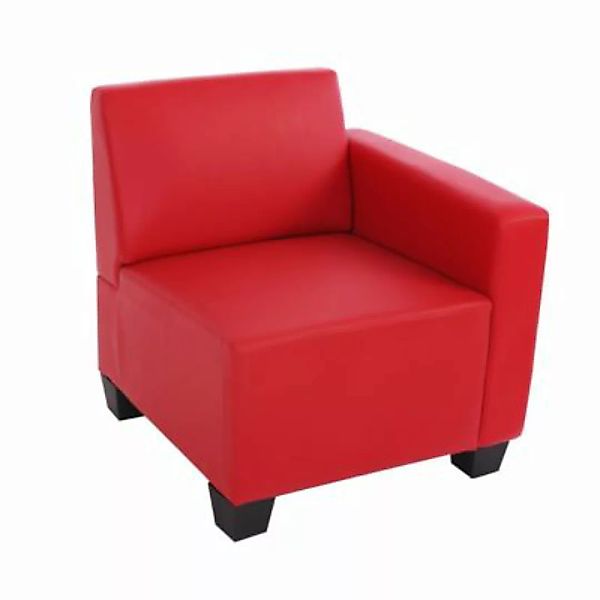 HWC Mendler Modulare Garnitur, Seitenteil rechts, Sessel mit Armlehne rot günstig online kaufen