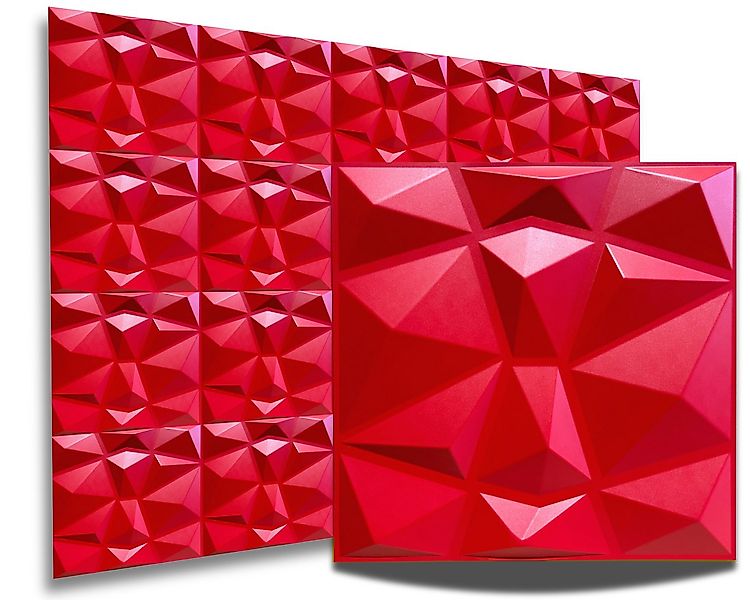 IKHEMalarka 3D Wandpaneel 3D Paneele PVC Kunststoffpaneele, BxL: 50,00x50,0 günstig online kaufen