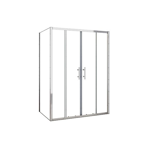 Duschparadies Schiebetür x Seitenwand 140 x 80 cm Duschkabine 5mm ESG Siche günstig online kaufen
