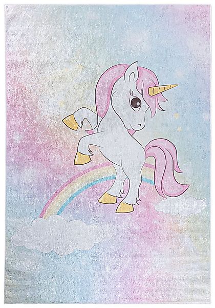 Mazovia Kinderteppich Kinderteppich Kinderzimmerteppich Einhorn, 80 x 150 c günstig online kaufen