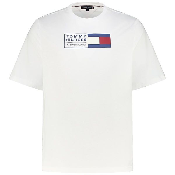 Tommy Hilfiger T-Shirt mit Label-Print Farbe weiß Größe: 5XL günstig online kaufen