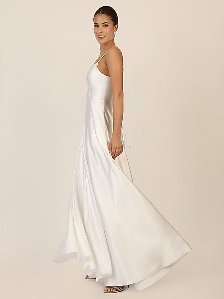 Apart Abendkleid aus Satin mit Spaghettiträgern günstig online kaufen