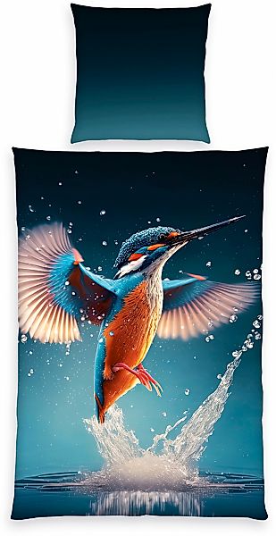 Herding Young Collection Bettwäsche "YC Eisvogel" 2 Stk. tlg. mit tollem Mo günstig online kaufen